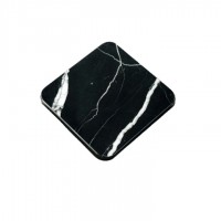 10W Smartphone Parts Square Real Marble Wireless Charger Pad with Aluminum Alloy Side